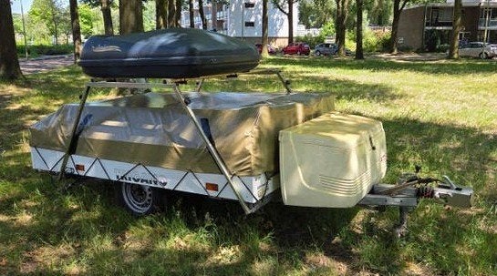 Trigano Odyssee 2013 met veel extra's en recent onderhoud, Caravans en Kamperen, Vouwwagens, Trigano, meer dan 6, Groen, Aanwezig