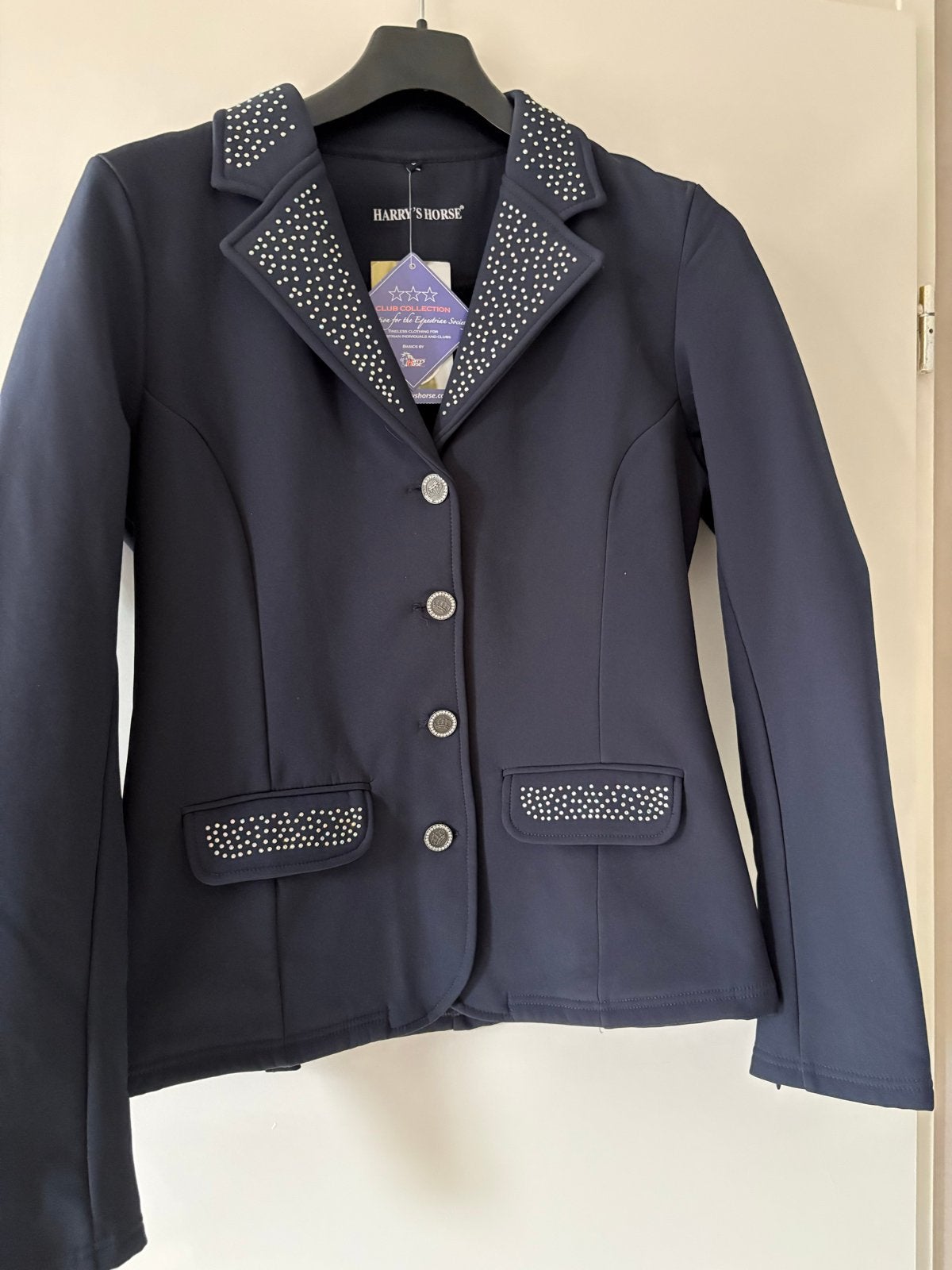 Harry's Horse wedstrijdjasje met strass -  L, Ophalen of Verzenden, Nieuw, Maat 38/40 (M), Blauw