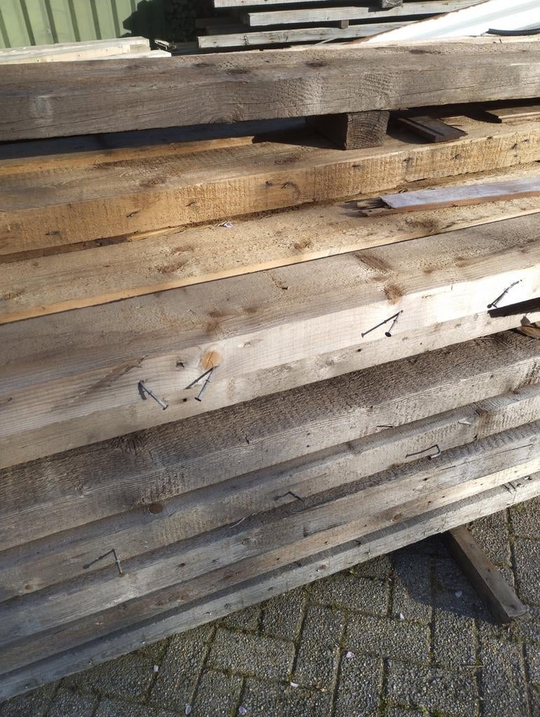 Vurenhouten balk, Tuin en Terras, Palen, Balken en Planken, Ophalen, Gebruikt