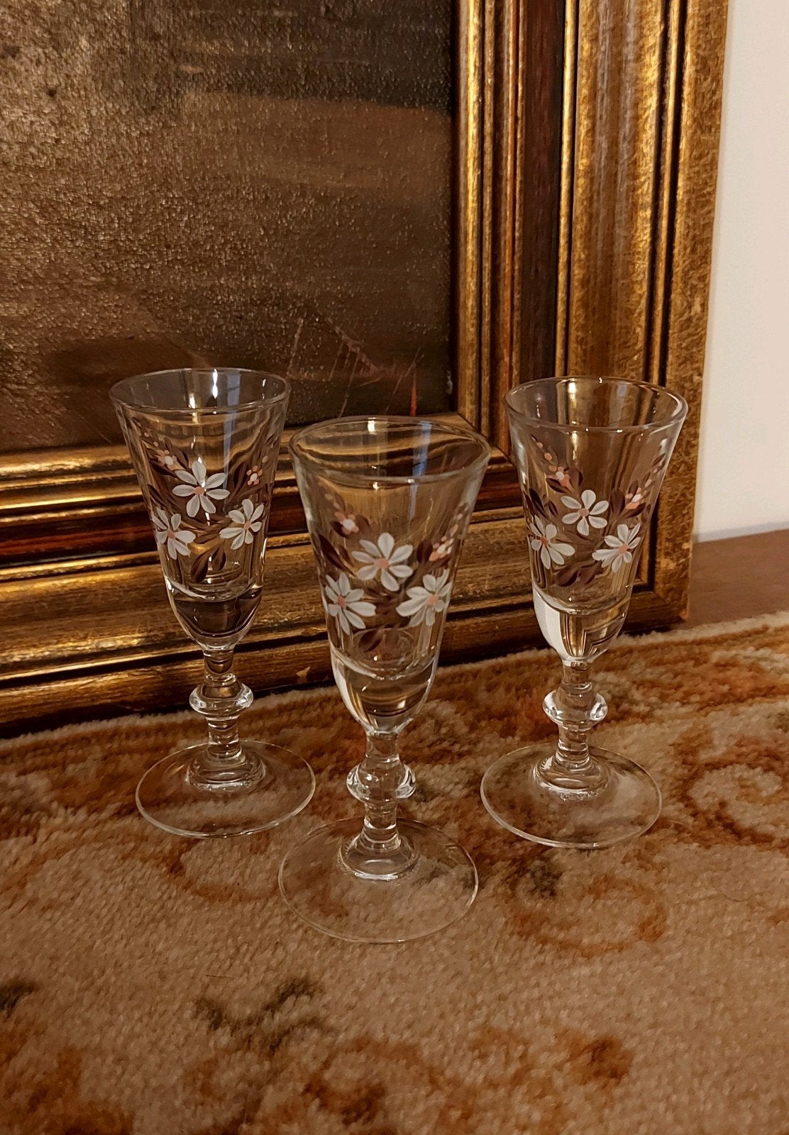 3 Prachtige oude Franse borrelglaasjes - shotglaasjes, Antiek en Kunst, Ophalen of Verzenden