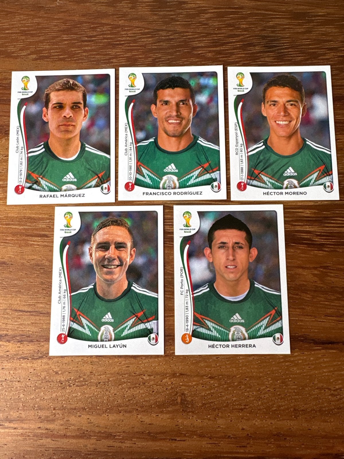 Panini WK 2014 Mexico Stickers - Rafael Márquez e.a., Ophalen of Verzenden, Nieuw, Stickers en Plaatjes