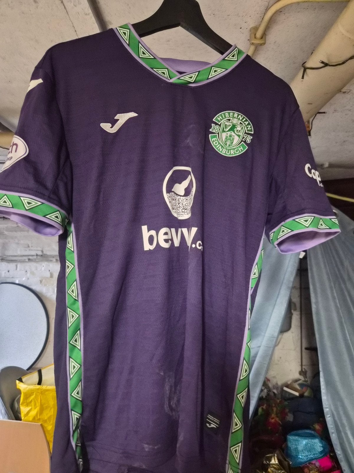 Wedstrijdgedragen shirt Dylan Vente - Hibernian FC, Kleding | Heren, Joma, Paars, Overige maten, Ophalen of Verzenden