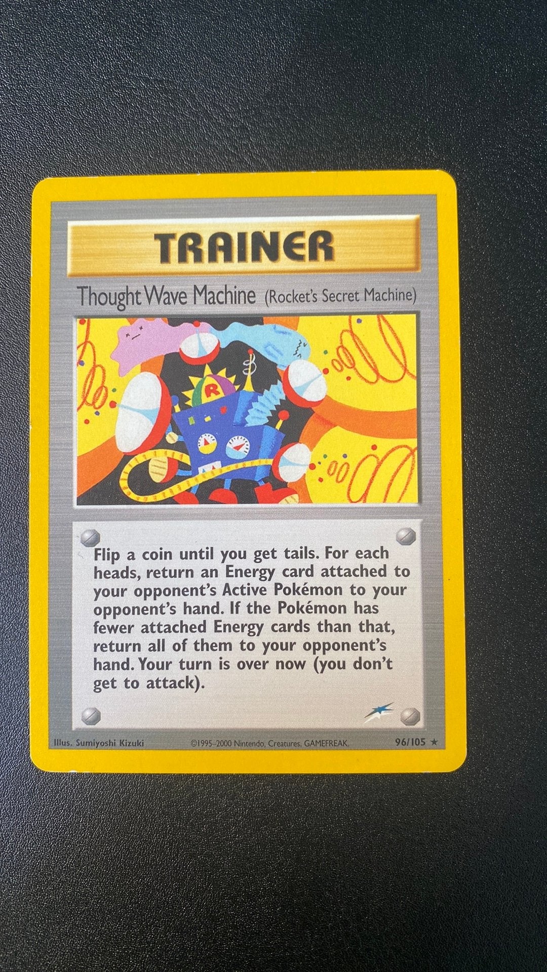 Pokemon thought wave machine 96/105 neo destiny, Ophalen of Verzenden, Gebruikt, Losse kaart