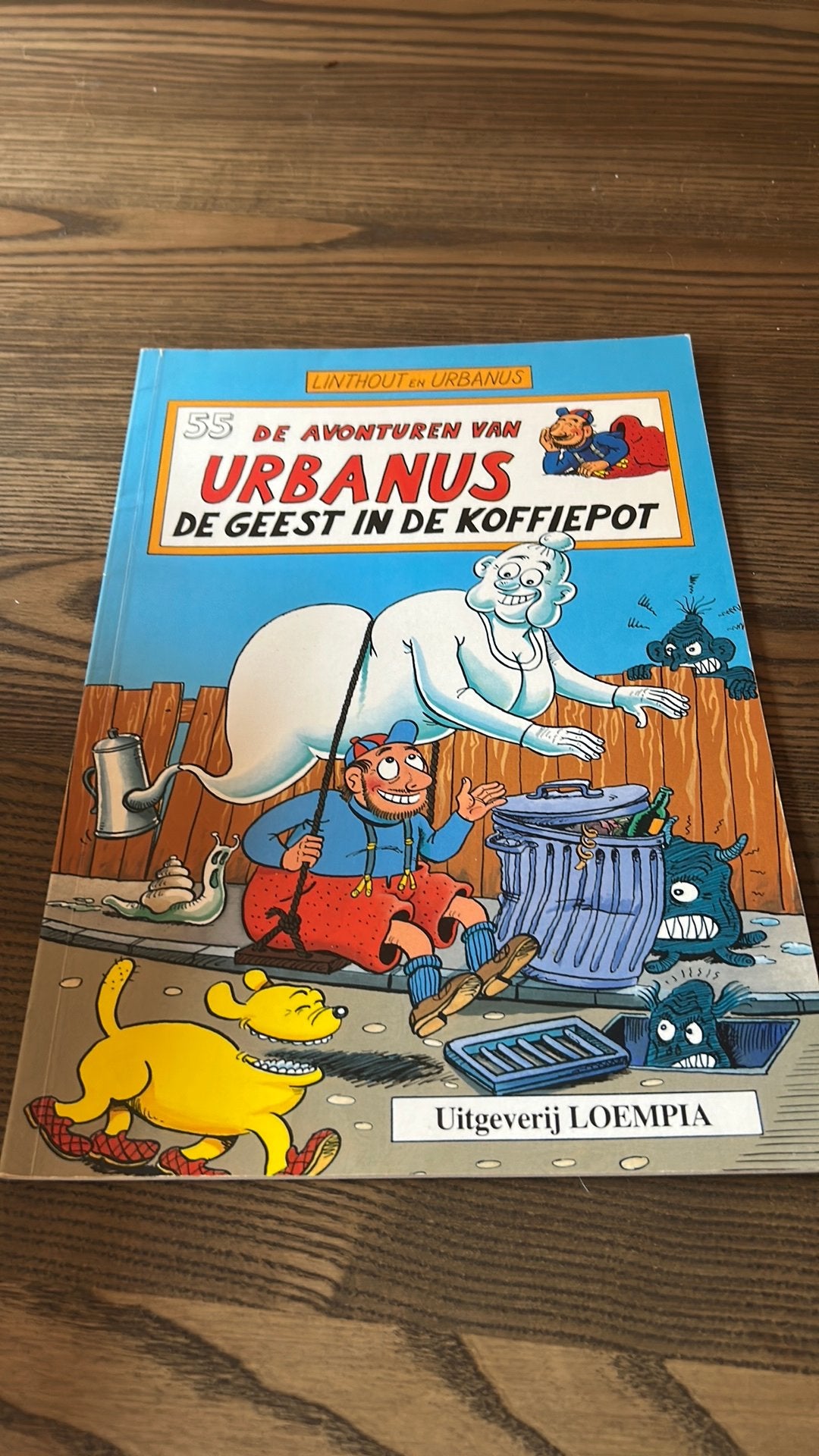 55 urbanus de geest in de koffiepot linthout en urbanus, Eén stripboek, Ophalen of Verzenden, Zo goed als nieuw