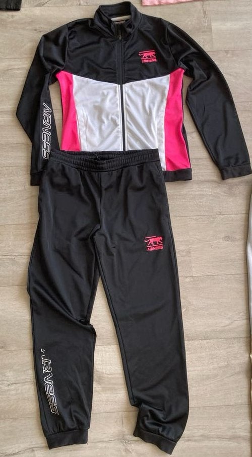 Airness trainingspak zwart/wit/roze (maat 152), Kinderen en Baby's, Kinderkleding | Maat 152, Ophalen of Verzenden, Gebruikt, Jongen of Meisje