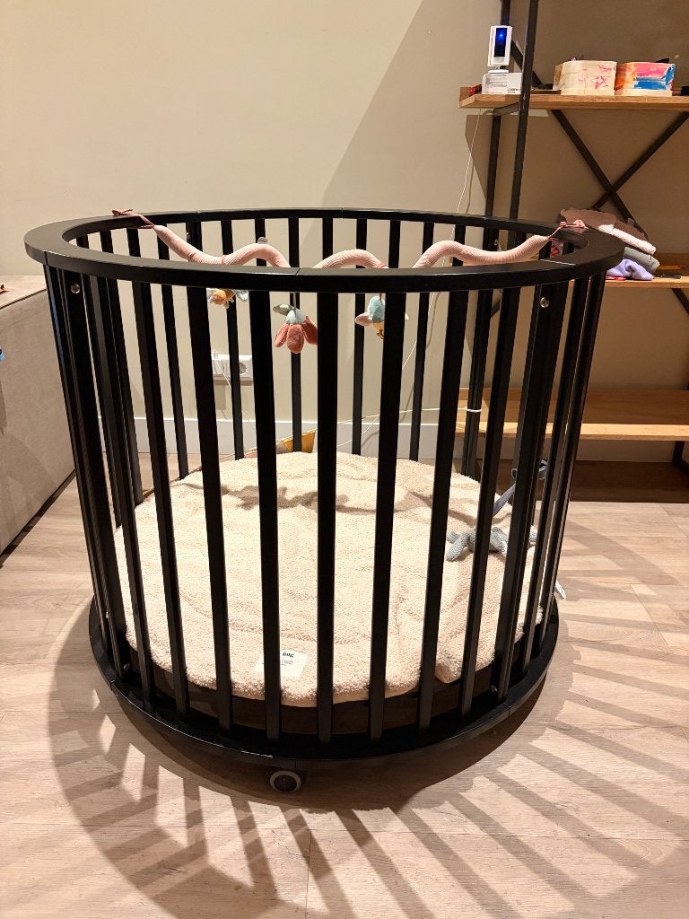 Ronde box zwart, Kinderen en Baby's, Boxen, Ophalen, Gebruikt, Rond, In hoogte verstelbaar
