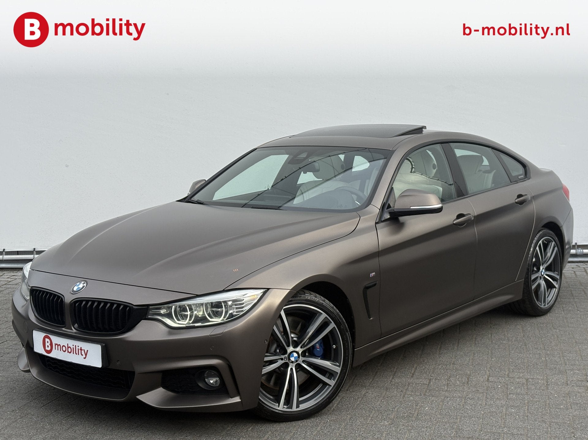 BMW 4 Serie Gran Coupé 435i High Executive M-Sport 'frozen-, Auto's, BMW, Achterwielaandrijving, Gebruikt, Euro 6, Bruin