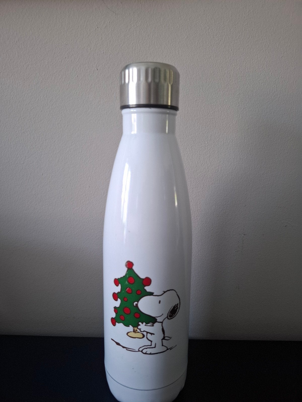 RVS Snoopy Peanuts Drinkfles met thema Kerst, Ophalen of Verzenden