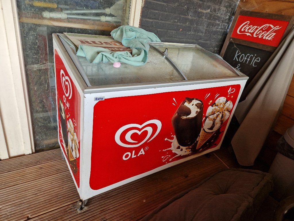 Ola Vrieskist - Ideaal voor ijsverkoop of evenementen, Vrieskist, Gebruikt, Vrijstaand, 90 cm of meer