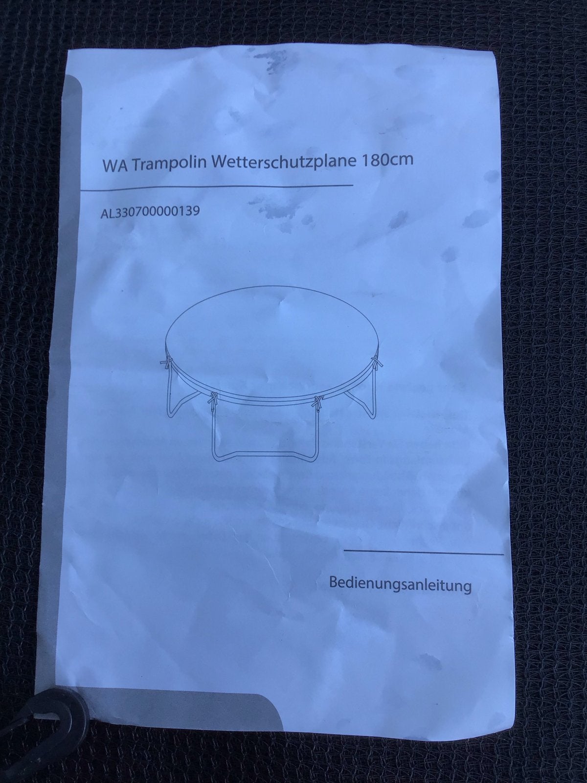 Nieuwe trampoline onderdelen 180 cm: afdekzeil, ankers, band, Ophalen, Nieuw