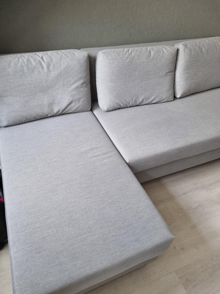Alvdalen slaapbank Ikea hoekbank inclusief topmatras, Ophalen, Zo goed als nieuw, Grijs, Overige maten