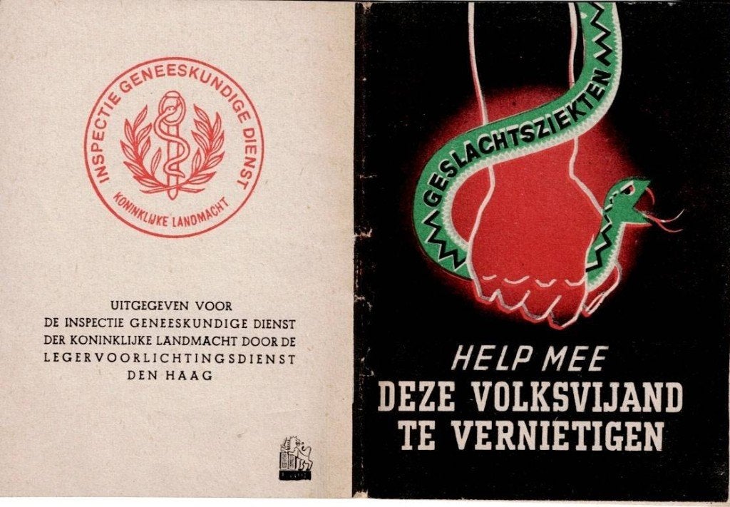 Geslachtsziekten help mee deze volksvijand te vernietigen, Verzamelen, Ophalen of Verzenden, Landmacht, Nederland, Boek of Tijdschrift