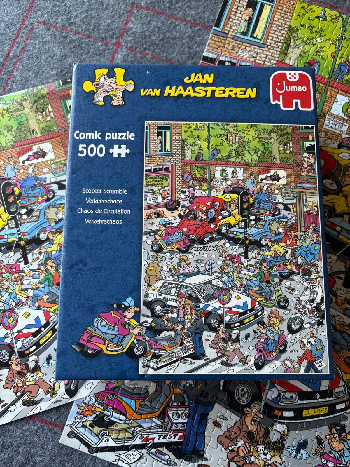 Jan van Haasteren verkeerschaos, Hobby en Vrije tijd, Denksport en Puzzels, Ophalen, 500 t/m 1500 stukjes, Zo goed als nieuw