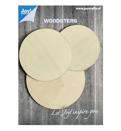 Joy!Crafts woodsters houten cirkels 3 stuks 6320/0001, ., Overige thema's, Nieuw, .