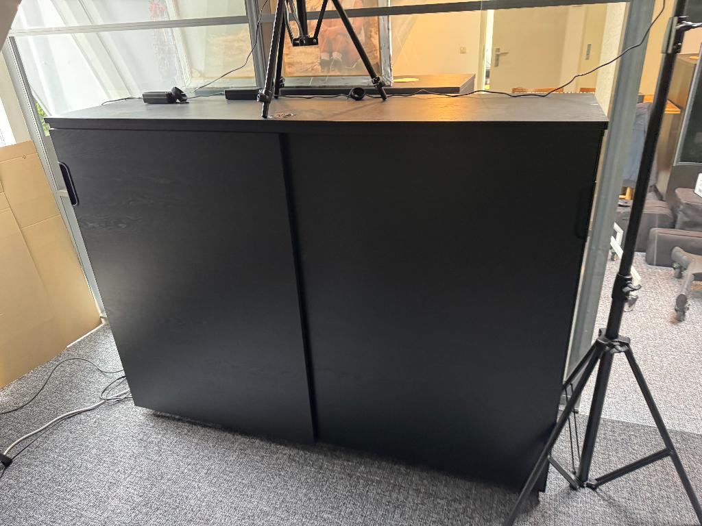 Kast met schuifdeuren Zwart IKEA Galant, Ophalen, 100 tot 150 cm, 150 tot 200 cm, Zo goed als nieuw