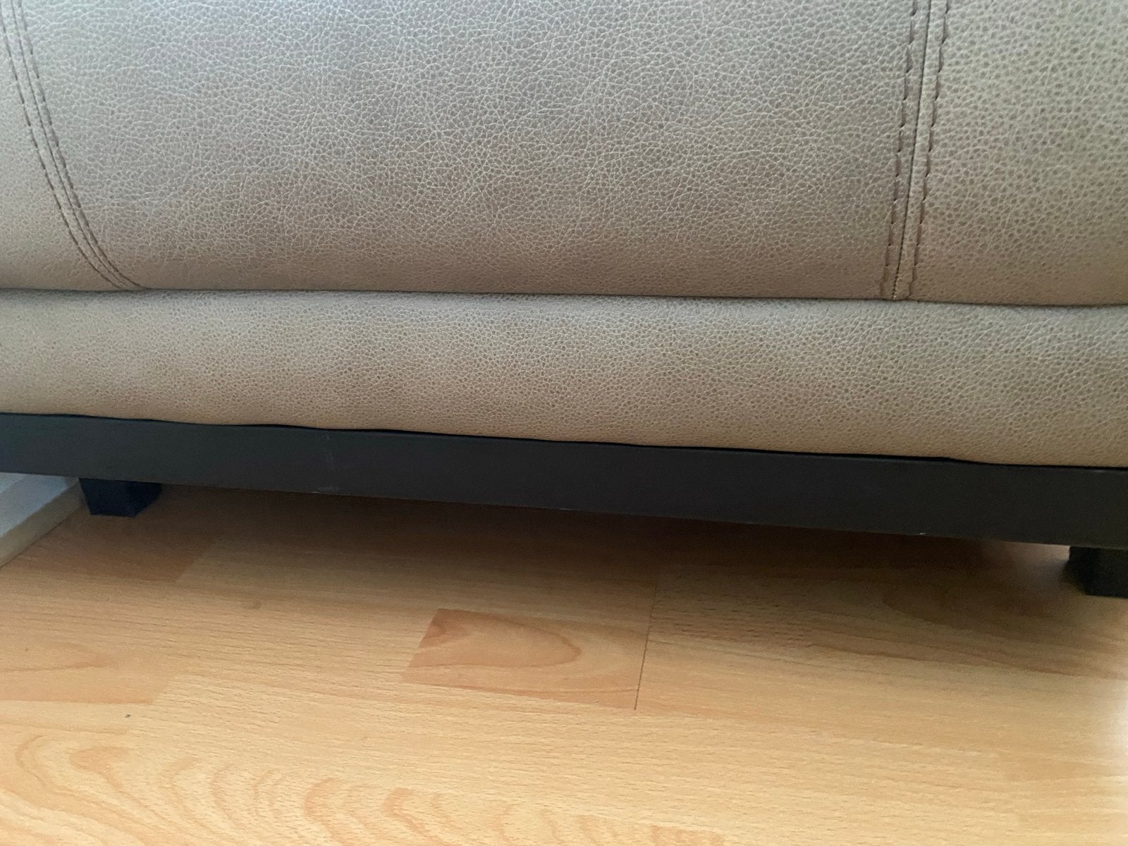 Leren hocker 80x80 cm, hoogte 43 cm, Ophalen, Gebruikt, Vierkant, Leer
