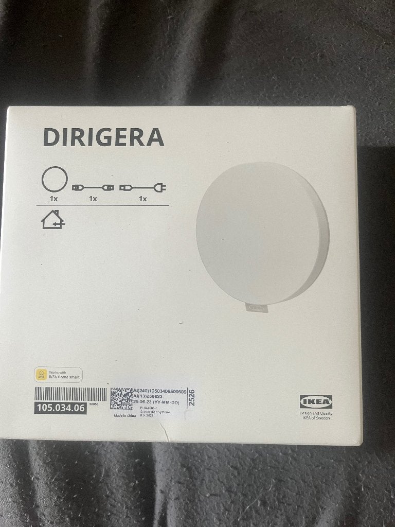 Ikea DIRIGERA Hub voor slimme producten, wit smart, Ophalen of Verzenden, Nieuw, E27 (groot), Led-lamp