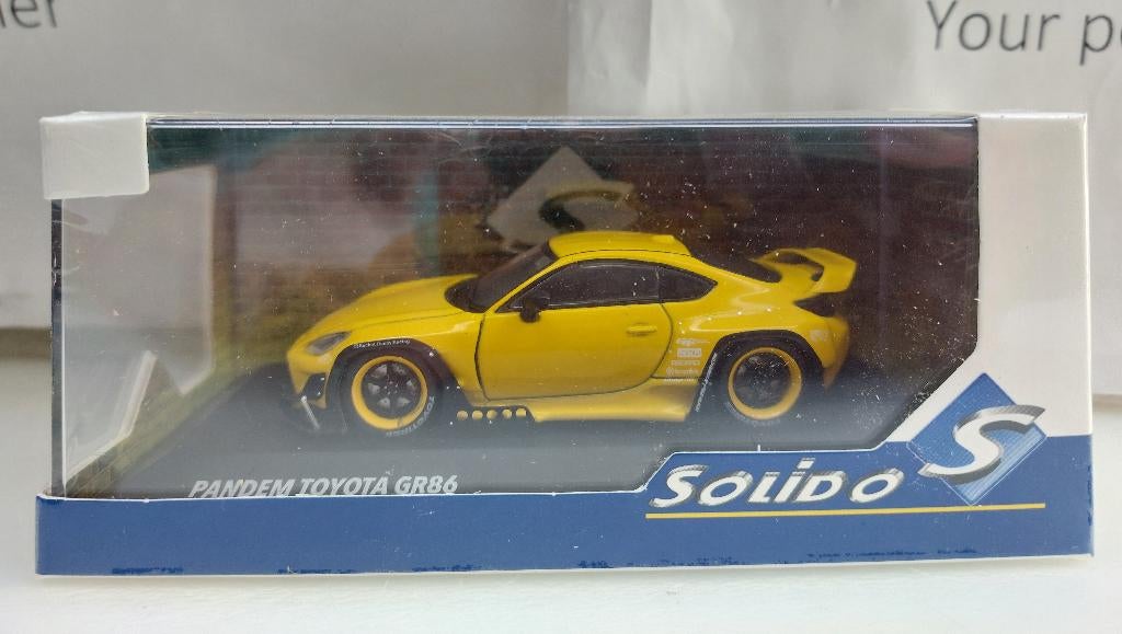 Solido 1:43 Toyota GR86 Pandem Rocket Bunny geel nieuw, Ophalen of Verzenden, Nieuw, Auto, Solido