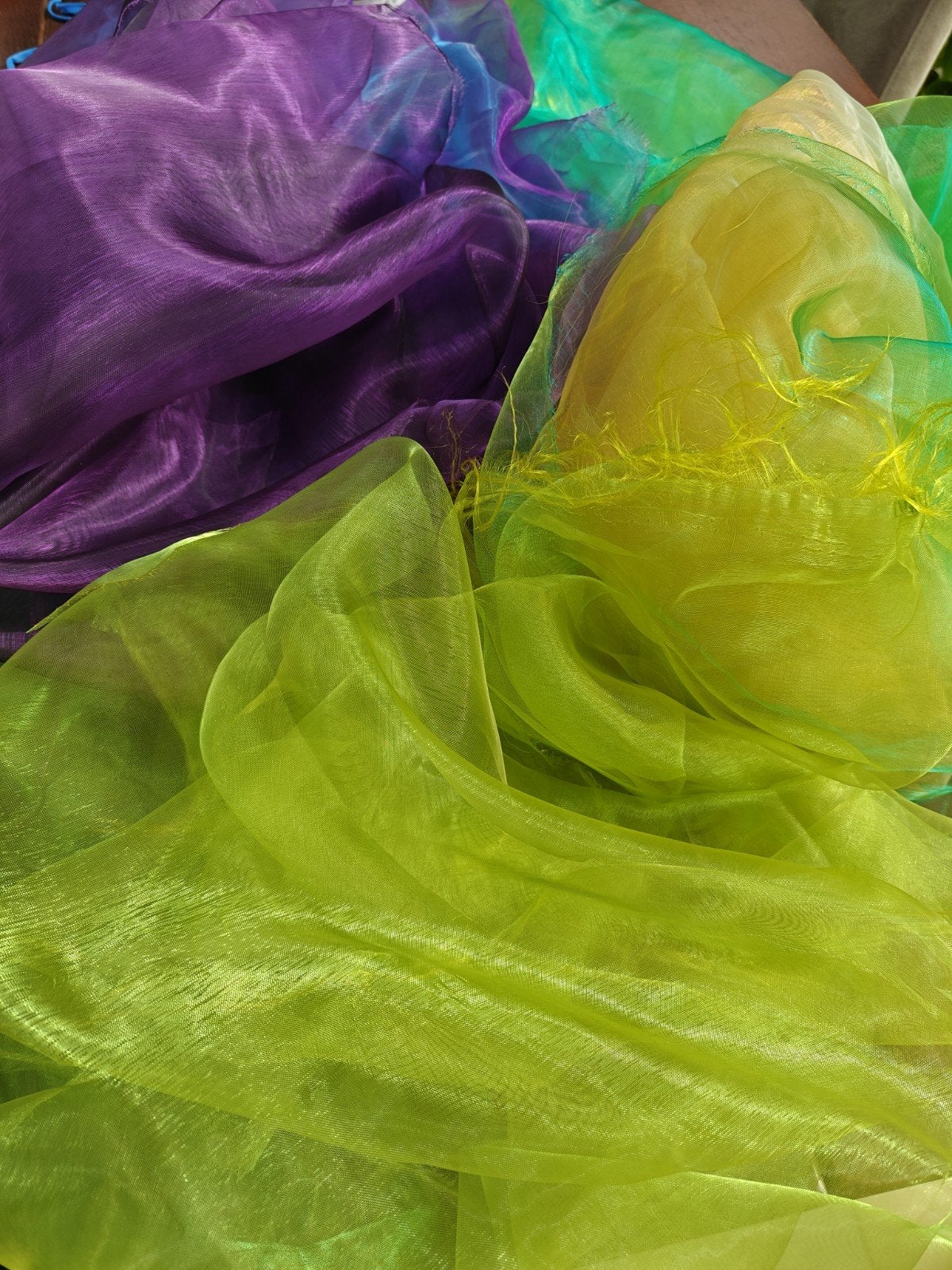Organza stof in 6 kleuren, totaal 6 meter, Ophalen of Verzenden
