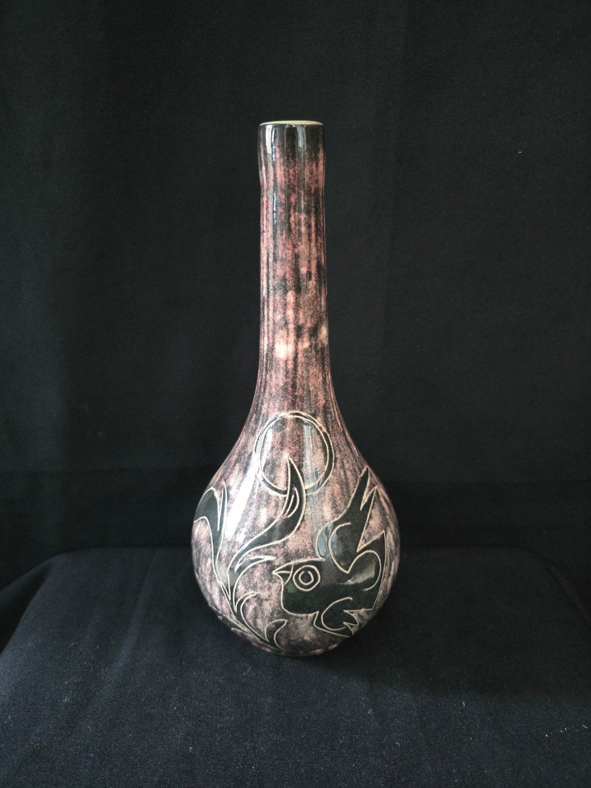 De Gats, vintage keramiek vaas, fabriek Valkenburg, H27 cm,, Antiek en Kunst, Ophalen of Verzenden