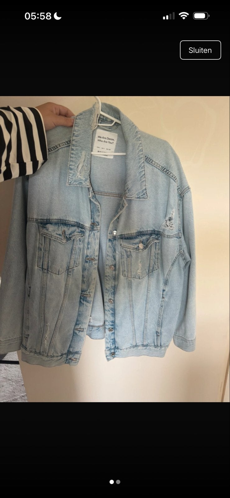 Pull&Bear spijkerjas, Ophalen of Verzenden, Gedragen, Maat 42/44 (L), Blauw