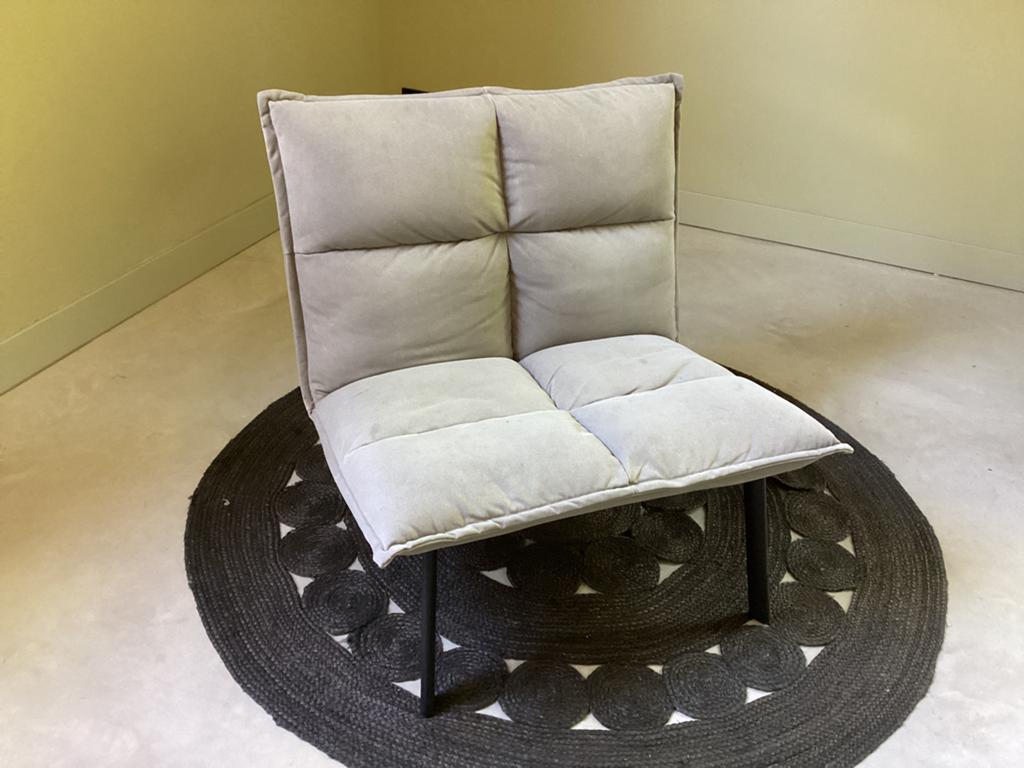 Grijze 2-persoons fauteuil van Eijerkamp, vuilafstotend, Ophalen, Gebruikt, Eén, Stof