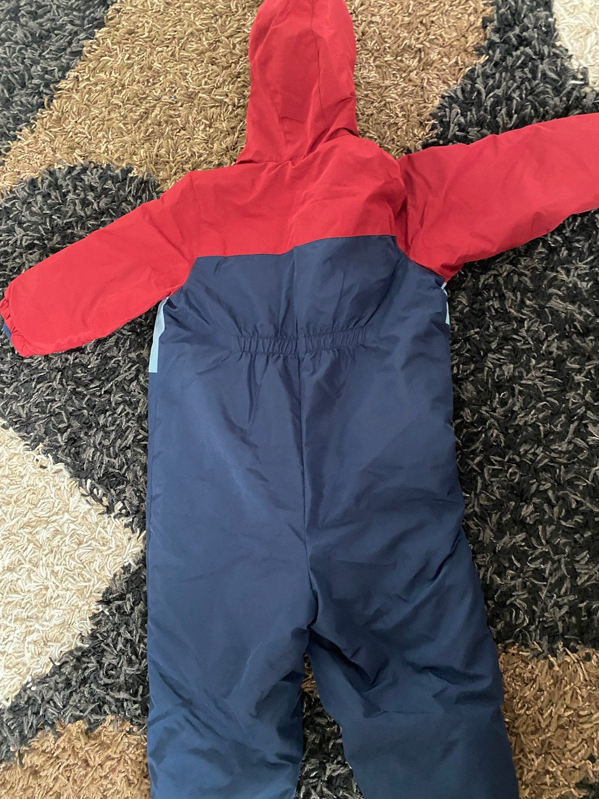 Warme winteroverall voor kinderen - rood/blauw, Ophalen, Gebruikt, Jongen of Meisje
