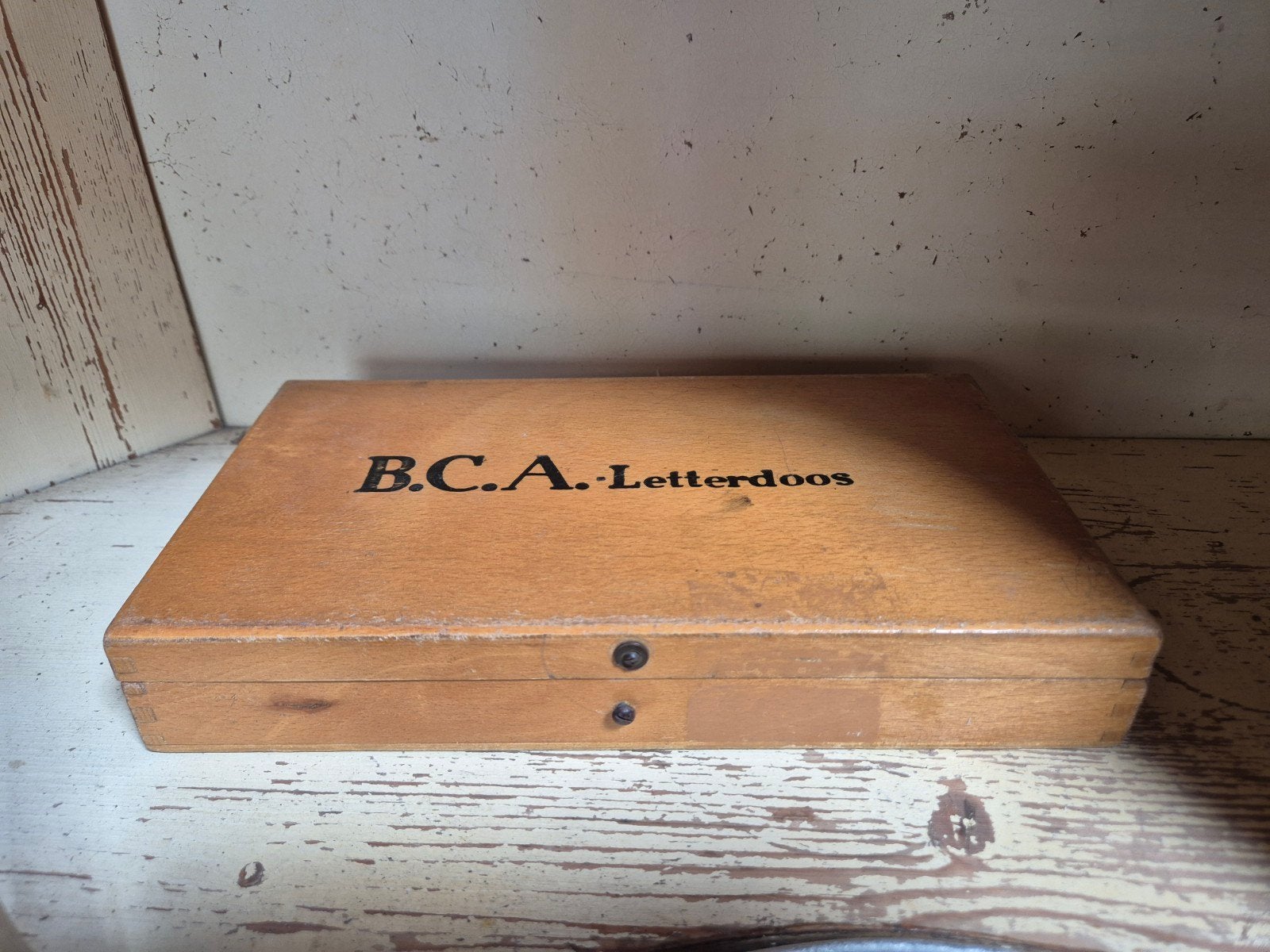 Vintage B.C.A. Letterdoos, Oud Nederlands school, Ophalen of Verzenden