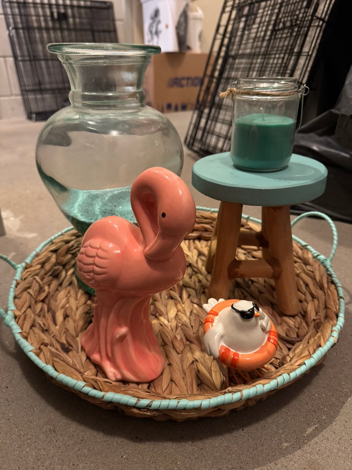 Leuke decoratie set compleet, Ophalen of Verzenden, Zo goed als nieuw, Rond, Hout