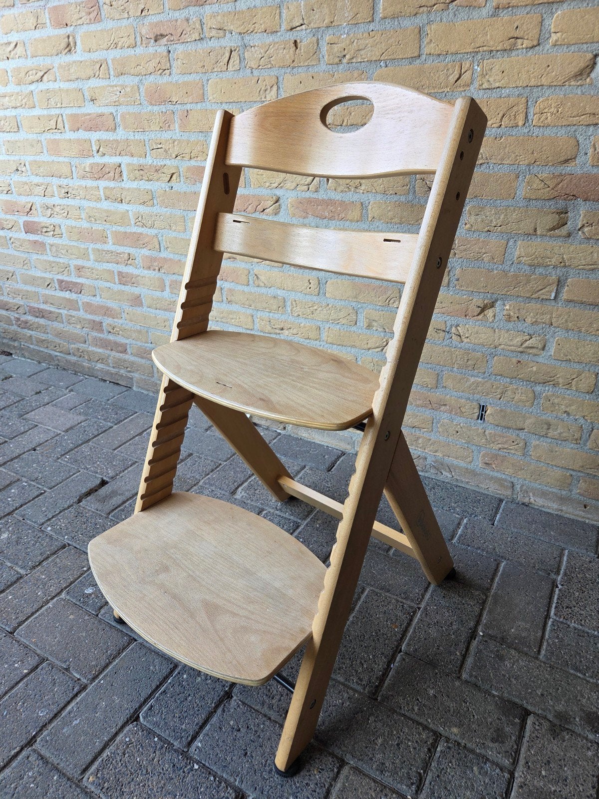 Houten meegroeistoel trip trap  babygo, Ophalen of Verzenden, Gebruikt, Meegroeistoel, Aanschuifbaar