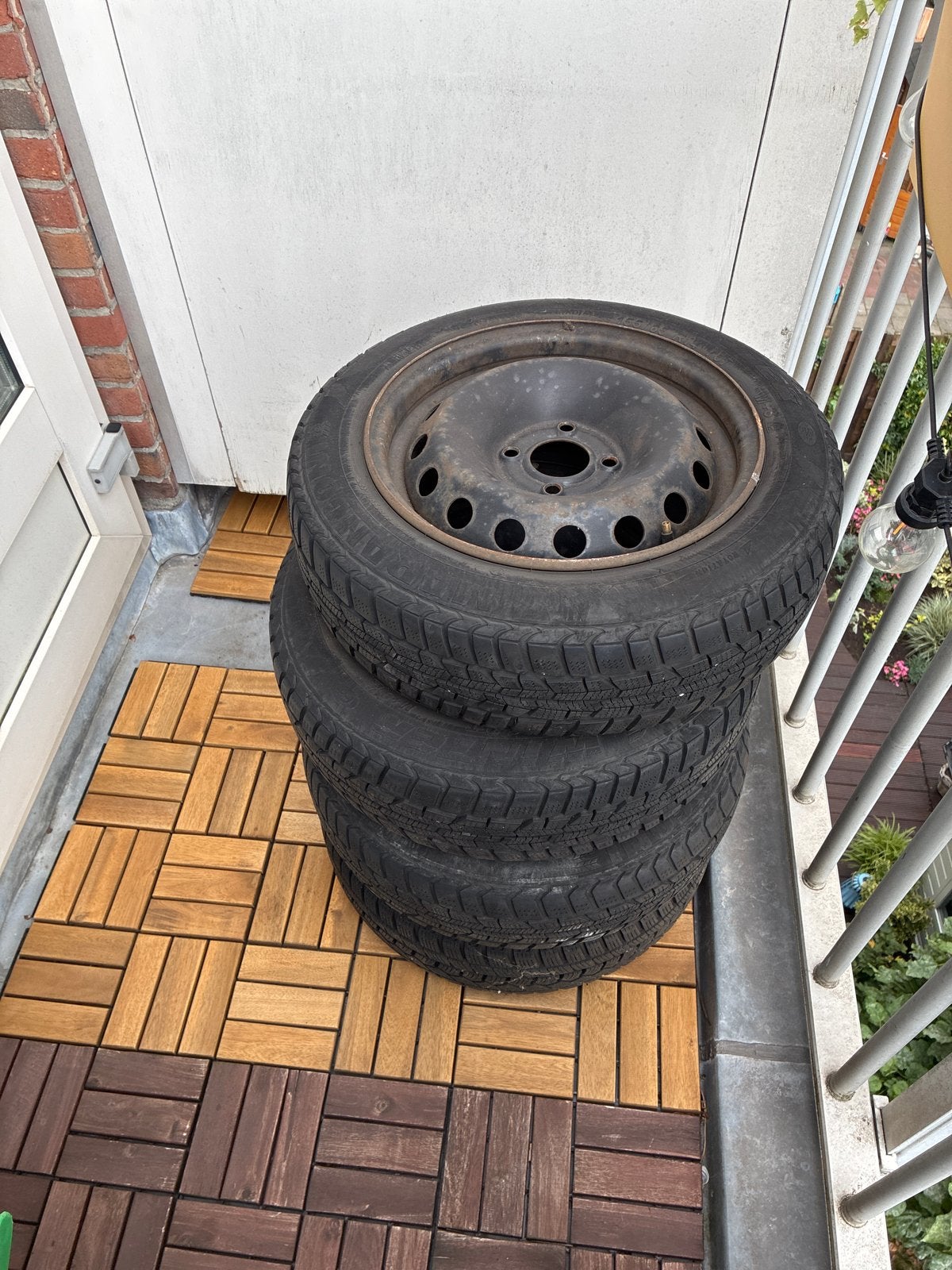 Winterbanden met stalen velgen, Auto-onderdelen, Ophalen, Gebruikt, Banden en Velgen, Winterbanden
