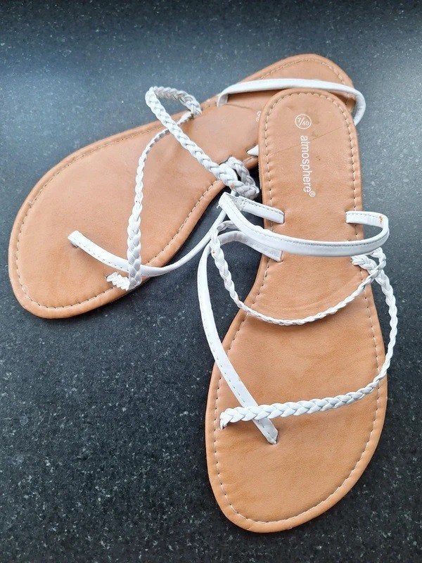 Teensandalen maat 40 Atmosphere, Kleding | Dames, Schoenen, Atmosphere, Wit, Zo goed als nieuw, Sandalen of Muiltjes