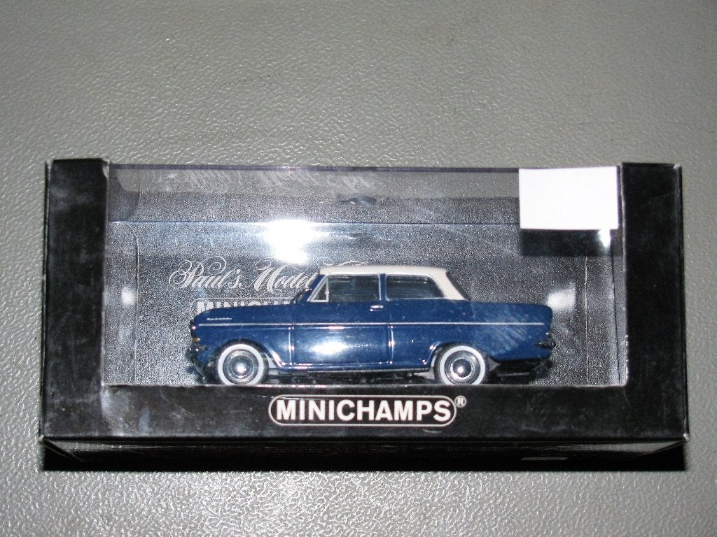 Minichamps Opel Kadett A Royalblau 1962-1965 no 430043005, Ophalen of Verzenden, Nieuw, Auto, MiniChamps