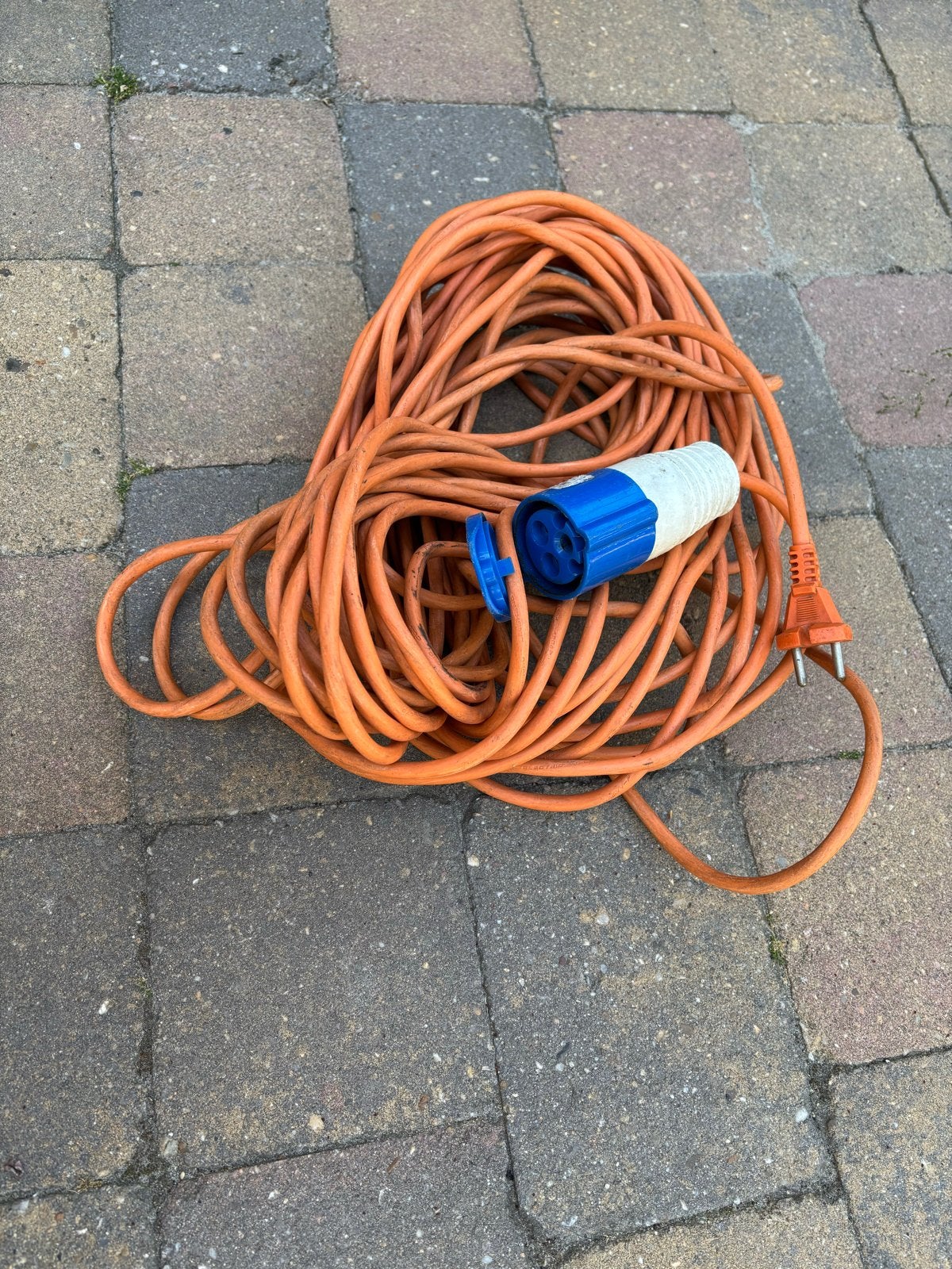 Verlengkabel 25 meter voor camping/caravan, Ophalen of Verzenden, Gebruikt