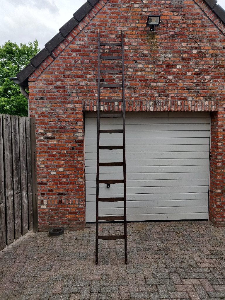 Houten ladder 13 treden, Ophalen, Gebruikt, 2 tot 4 meter