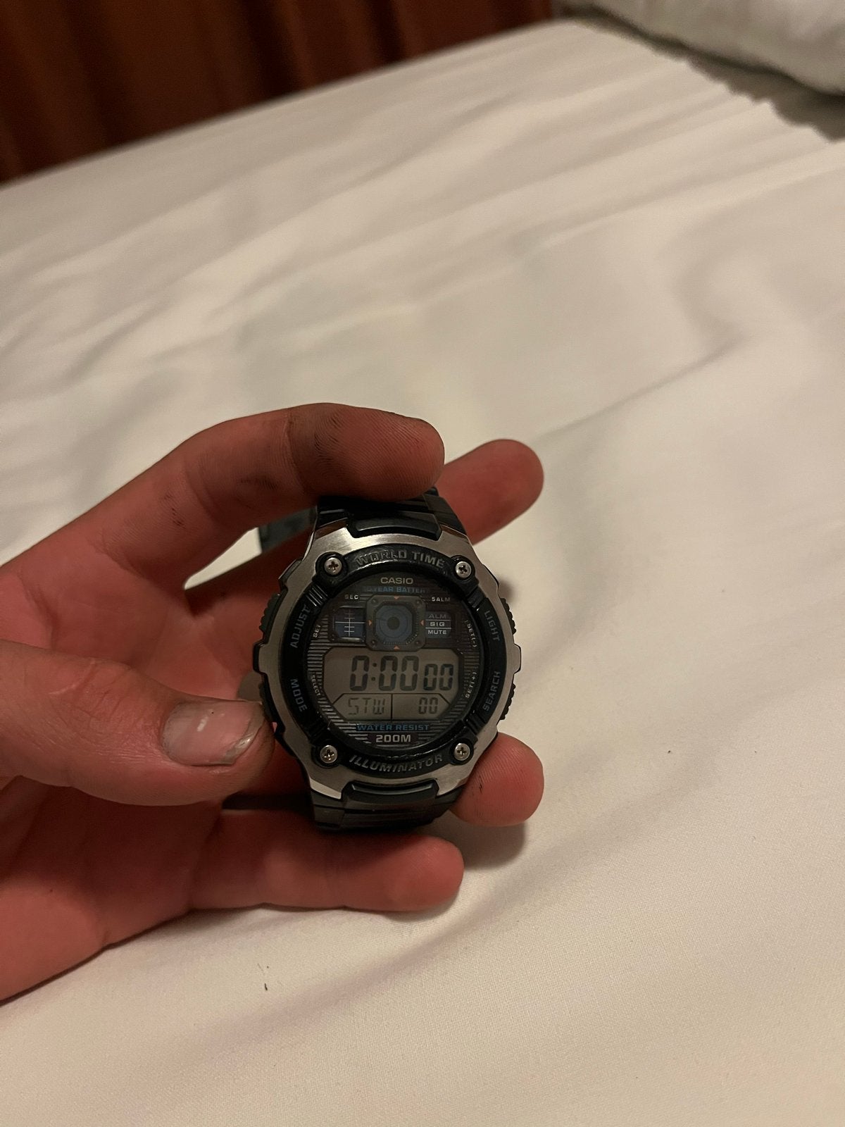 Casio Illuminator Digitaal Horloge - Waterbestendig 200m, Ophalen, Casio, Kunststof, Gebruikt