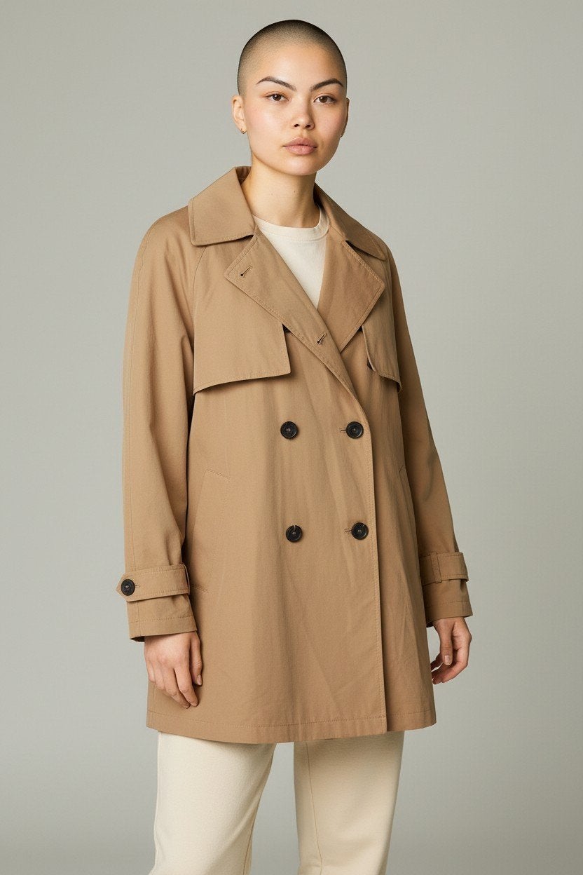 ZARA trenchjas – double breasted – camel/beige – maat S, Ophalen of Verzenden, Zo goed als nieuw, Maat 36 (S), Zara