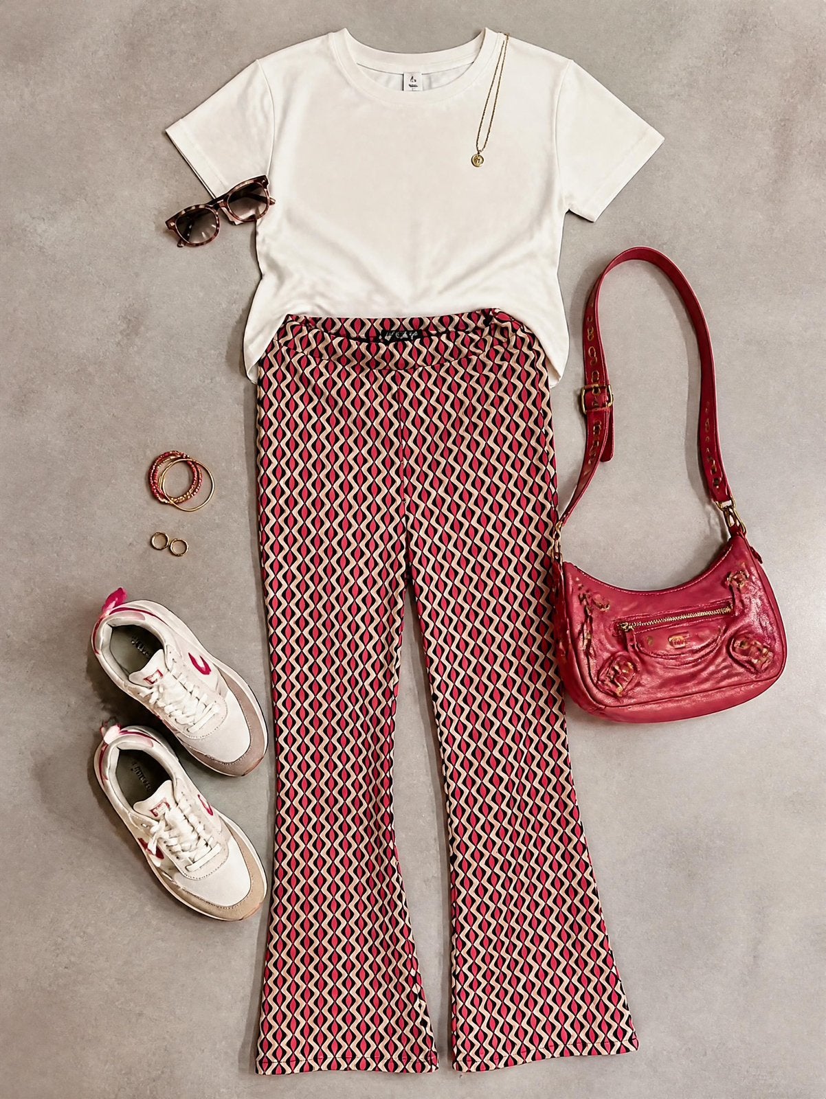 Flared legging maat S, Ophalen of Verzenden, Zo goed als nieuw, Roze, Maat 36 (S)