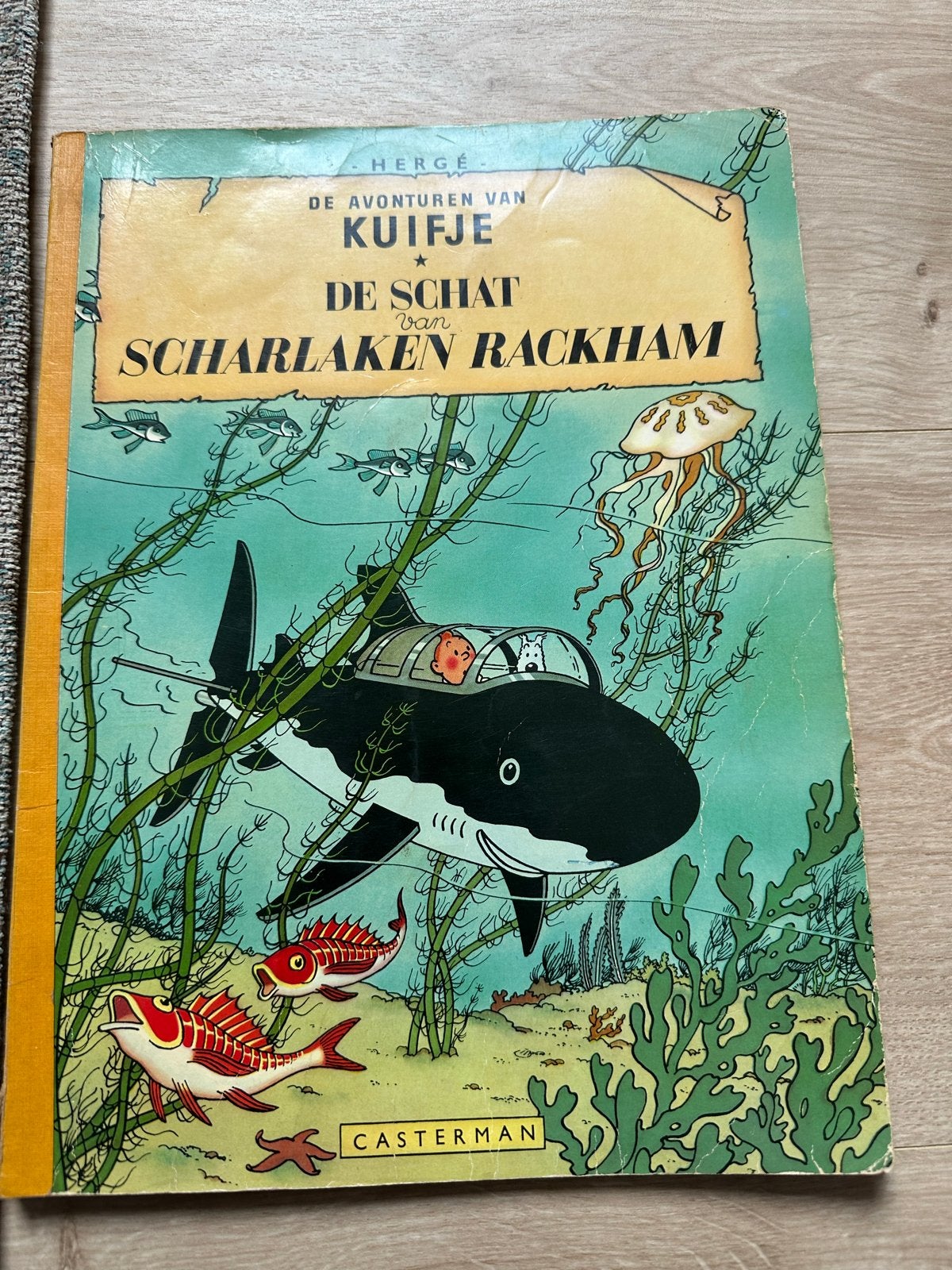 Kuifje: De Schat van Scharlaken Rackham - Vintage Stripboek, Boeken, Eén stripboek, Ophalen of Verzenden, Gelezen