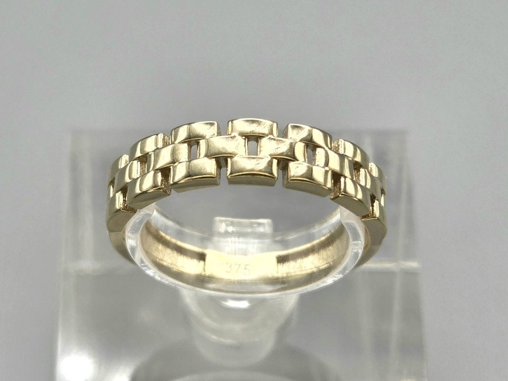 Gouden vintage schakel ring. 2026/658, ., Nieuw, Ophalen of Verzenden, Dame
