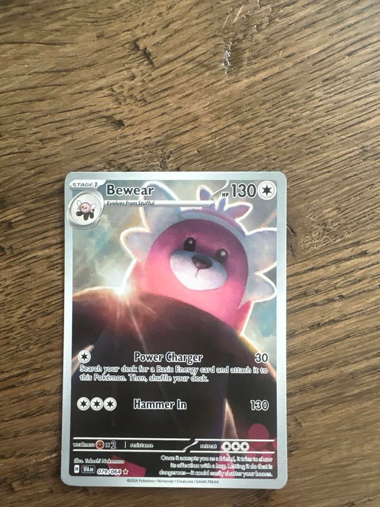 Bewear 079/064 Pokémon kaart, Ophalen, Zo goed als nieuw, Losse kaart