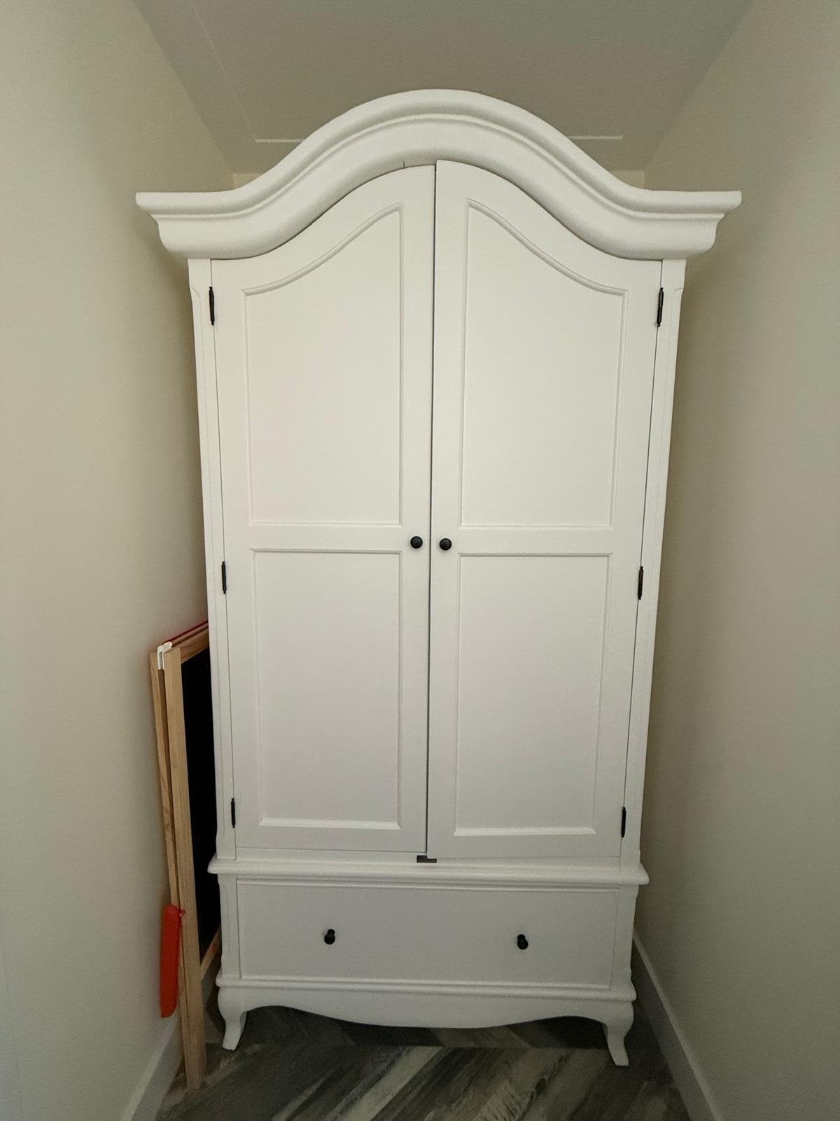 Witte kledingkast met lade en hangruimte, Huis en Inrichting, Ophalen, 50 tot 100 cm, Zo goed als nieuw, Met lade(s)