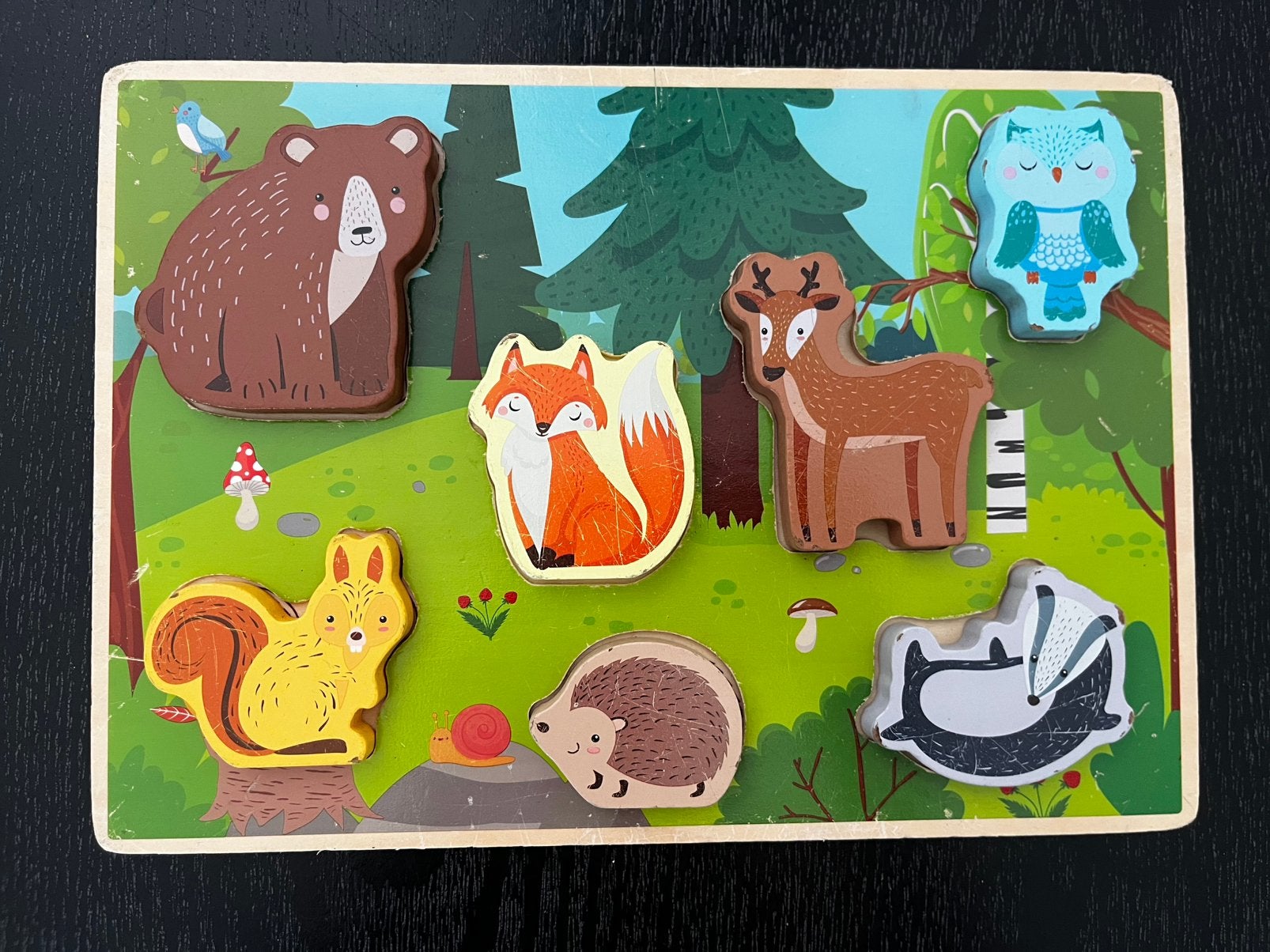 Houten puzzel, Ophalen, Minder dan 10 stukjes, Zo goed als nieuw, 6 maanden tot 2 jaar