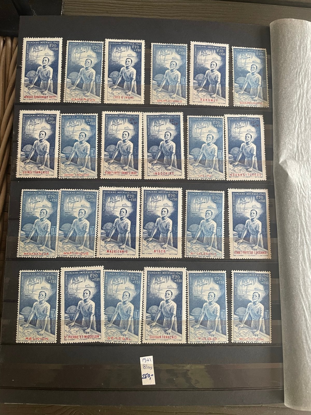 Franse Koloniën postzegels 1942 - Quinzaine Impériale, Postzegels en Munten, Ophalen of Verzenden, Buitenland