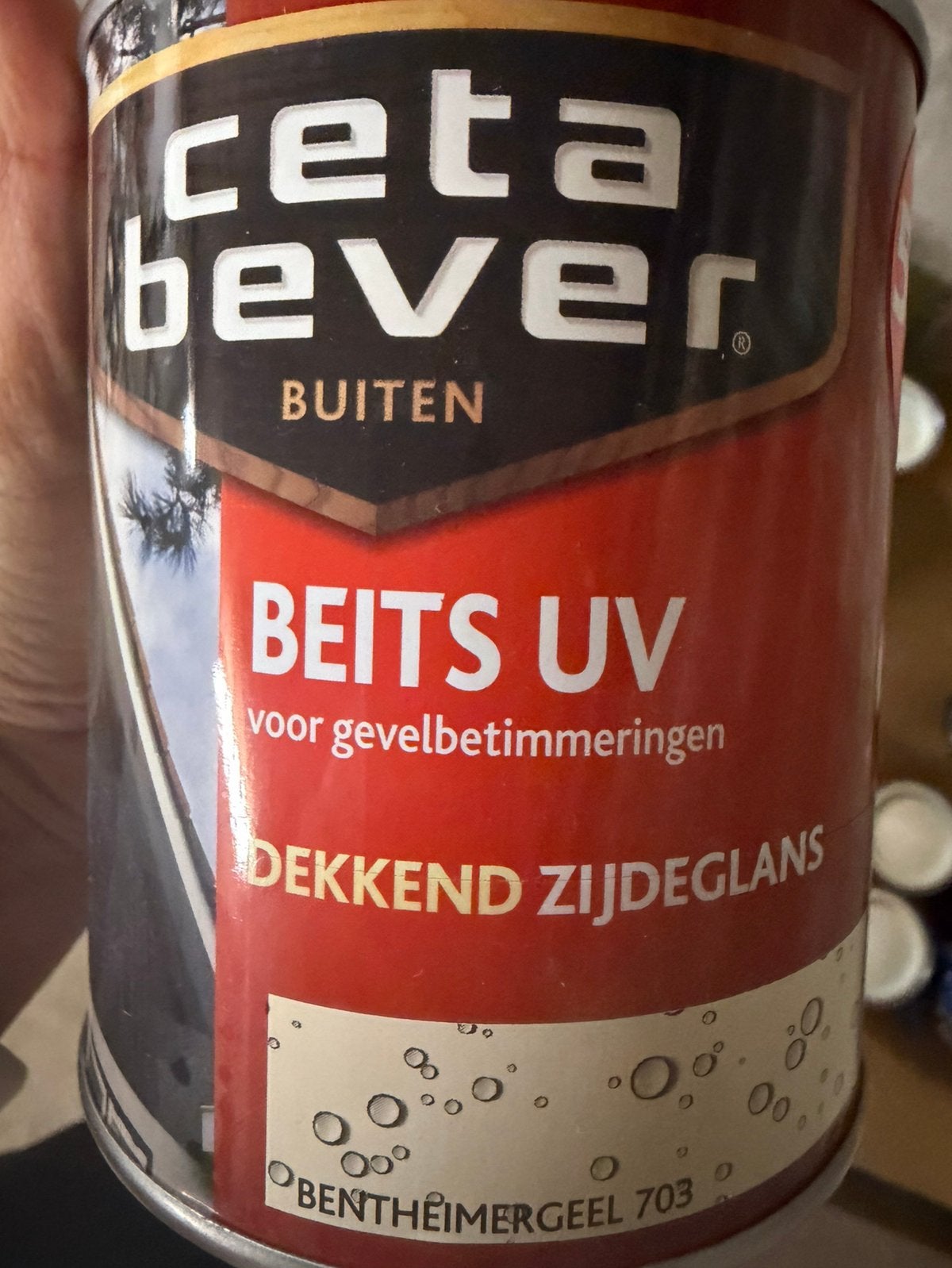 Cetabever dekkende beits bentheimer geel 0,75liter, Ophalen of Verzenden, Nieuw