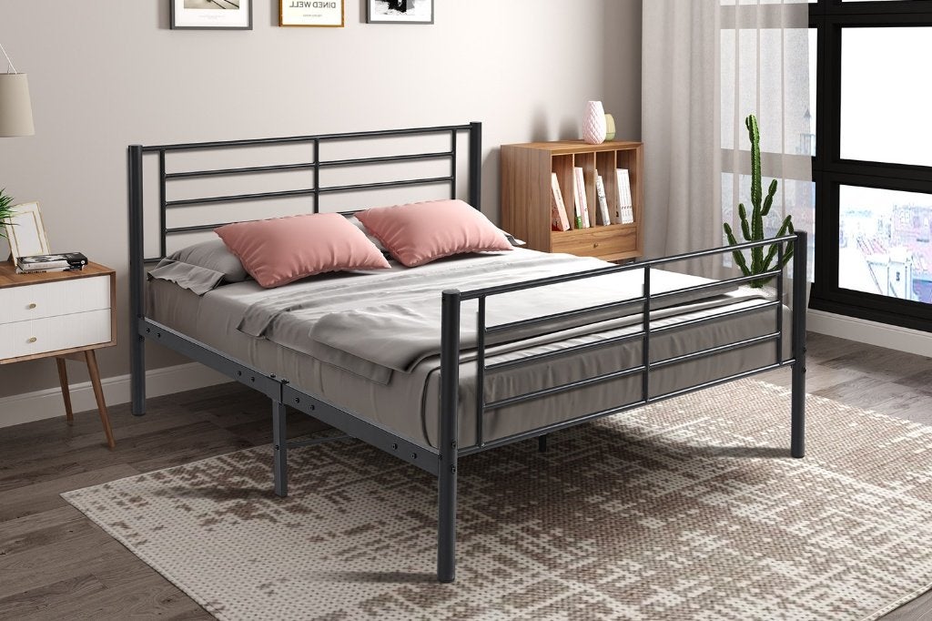 goedkoopste metalen bedden bij ons op voorraad, op=op, Ophalen, 90 cm, Hout, Nieuw