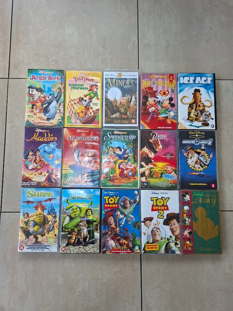 Disney VHS banden, Ophalen, Gebruikt, Tekenfilm, Alle leeftijden