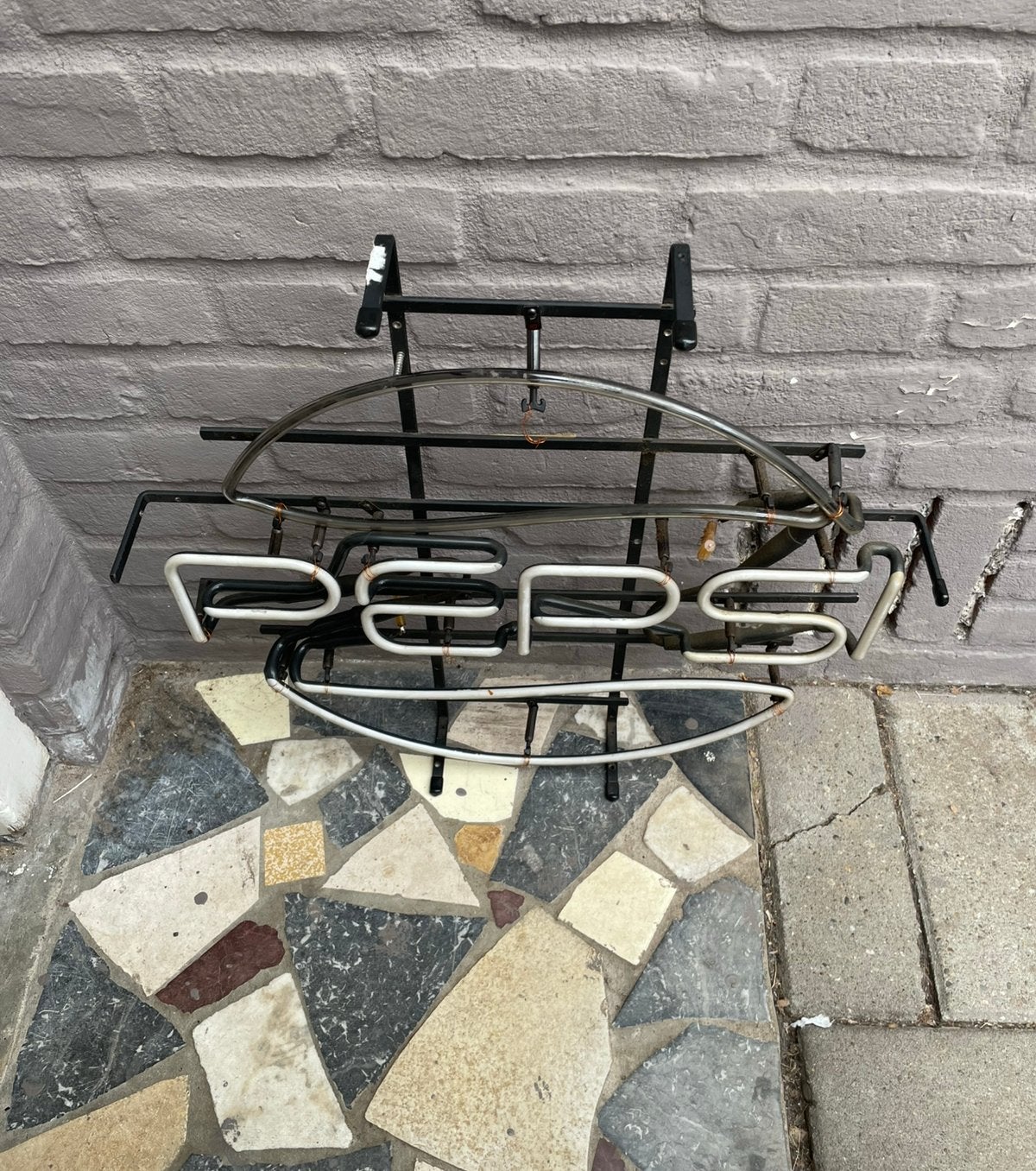 vintage Pepsi neonreclame, Ophalen, Gebruikt, Lichtbak of (neon) lamp