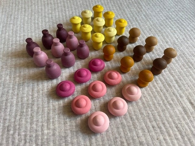 Grapat 36x mix & match: flesjes, tulpen, paddestoel en bloem, NL, Nieuw, Ophalen of Verzenden, Info@handmadebycharlie.nl