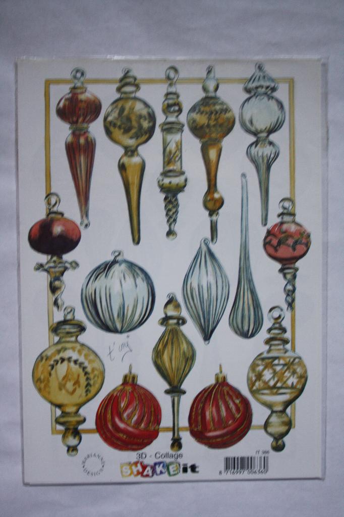 7 st. A5 knipvellen A5 shake-it 3D collage 9873, Ophalen of Verzenden, Nieuw, Kerst, Knipvel